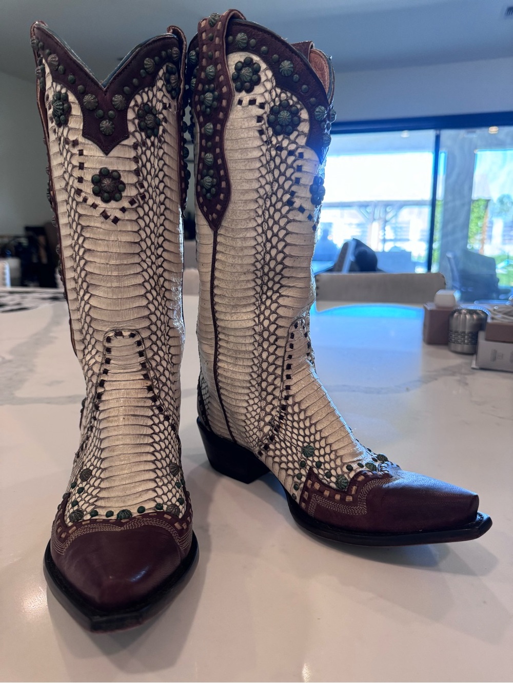 Old Gringo Cream & Brown Genuine High End Western boot. - Picture 6 of 12